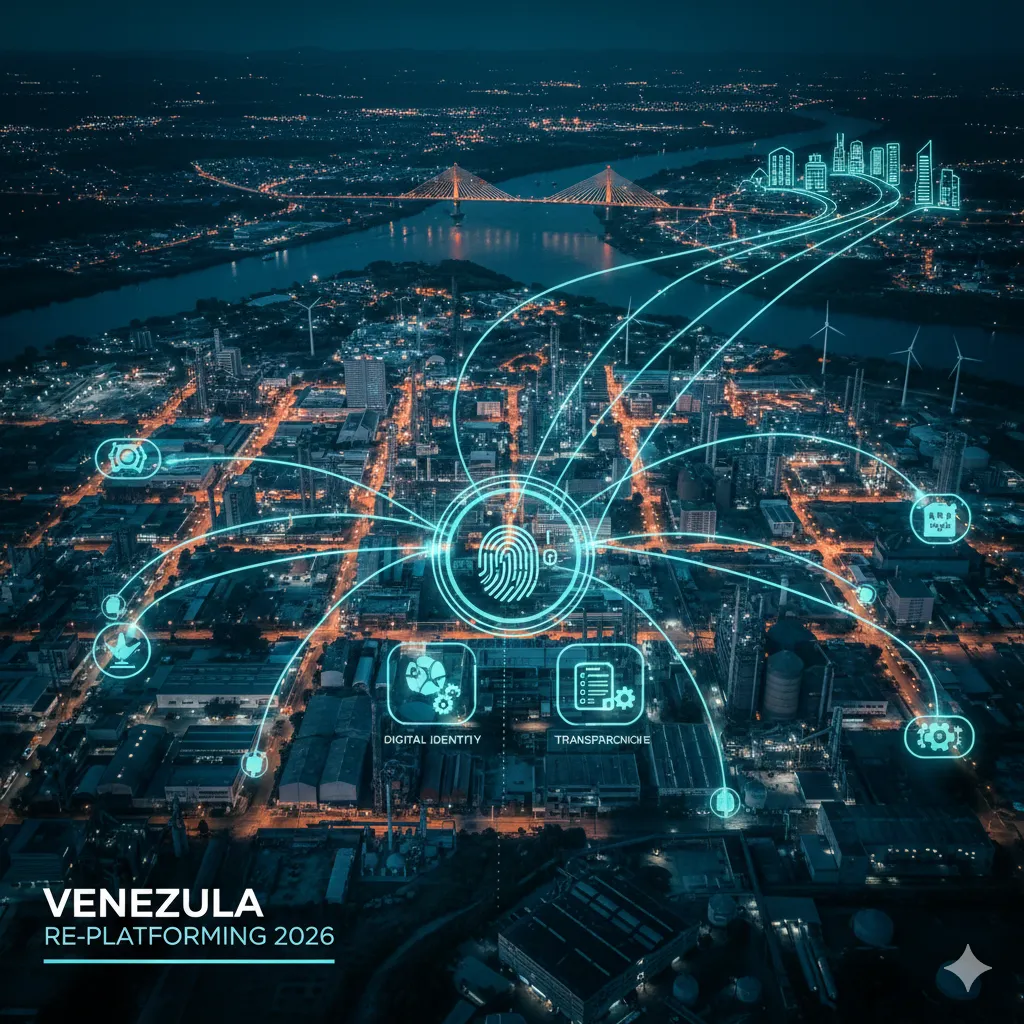 Diagrama de flujo de inversión y recursos estratégicos en Venezuela